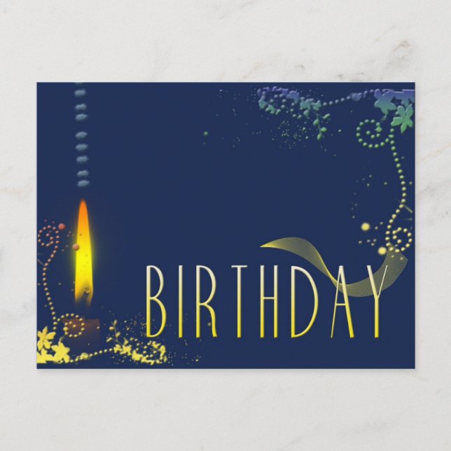 cartão postal do convite de aniversário (Frente)