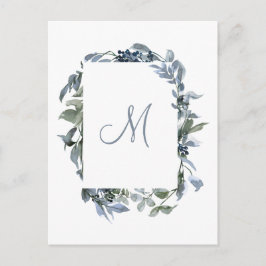 Cartão postal do Convite de casamento Monograma Bo
