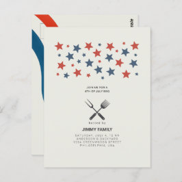 Cartão postal do Convite de festas do CHURRASCO de