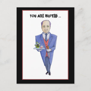 Cartão-postal do convite para o assassinato de mor