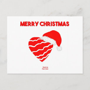 Cartão postal do coração dos Papais noeis de Natal