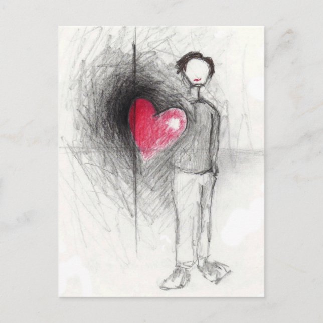 Cartão Postal do Coração Feliz (Frente)