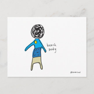 cartão postal do corpo de praia