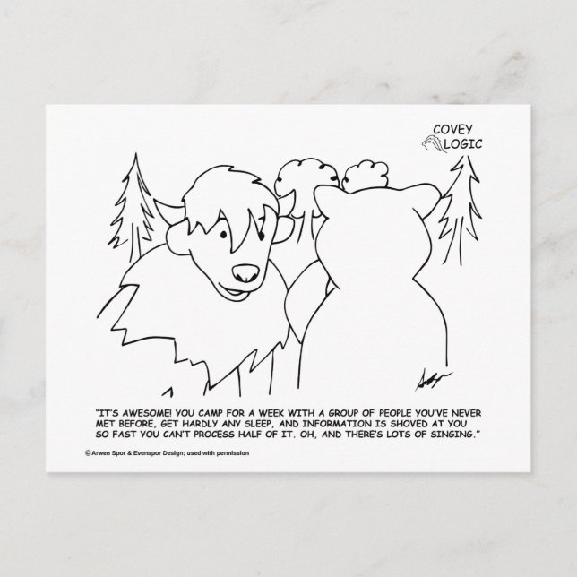 Cartão postal do Crachá de madeira Covey Logic (Frente)