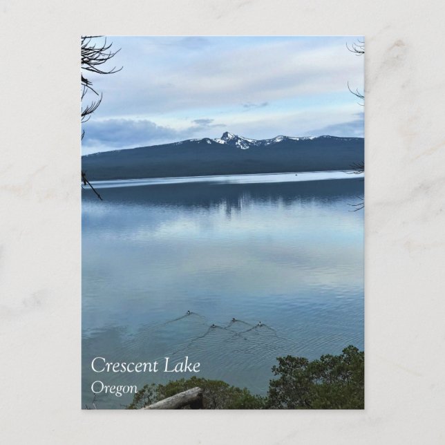 Cartão postal do Crescent Lake, Oregon (Frente)