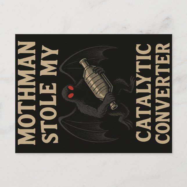 Cartão Postal do Críptido Mothman (Frente)