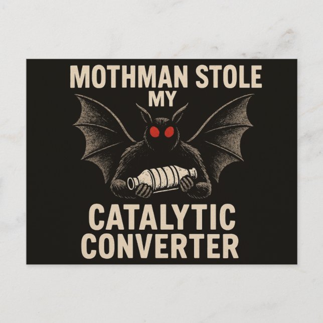 Cartão Postal do Críptido Mothman (Frente)