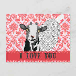 Cartão postal do Damask do Junebug Love