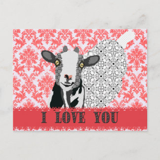 Cartão postal do Damask do Junebug Love