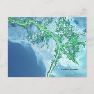 Cartão postal do Delta do Rio Mississippi