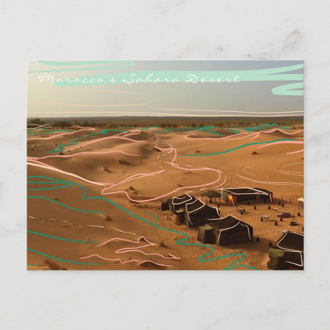Cartão postal do deserto do Sara (Frente)