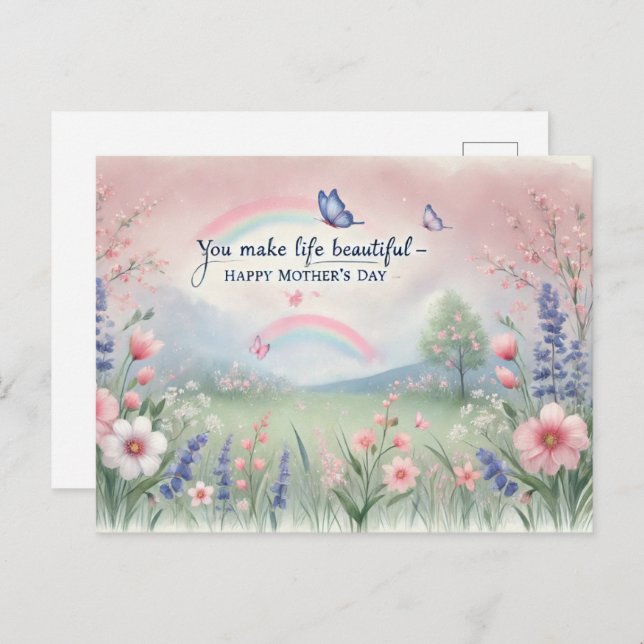 Cartão postal do Dia das Mães (Frente/Verso)