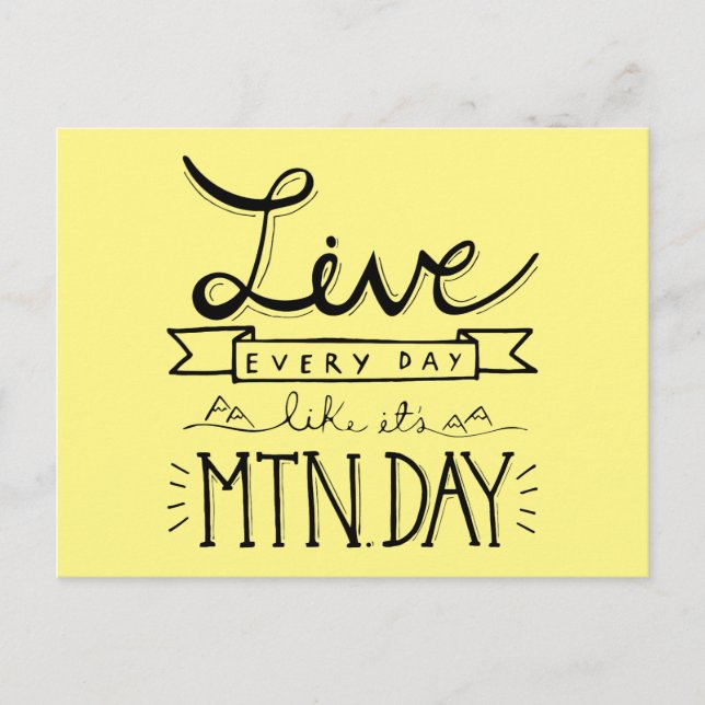 Cartão postal do dia das montanhas (Frente)