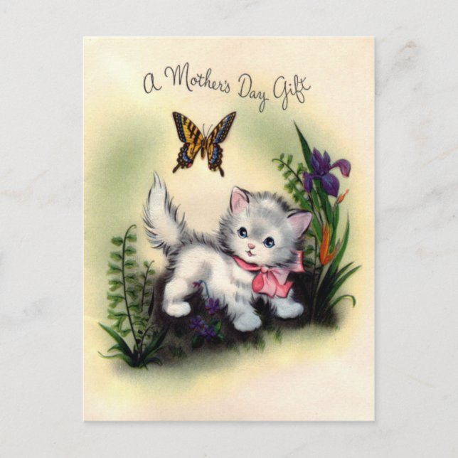 Cartão postal do Dia de as mães Vintage (Frente)