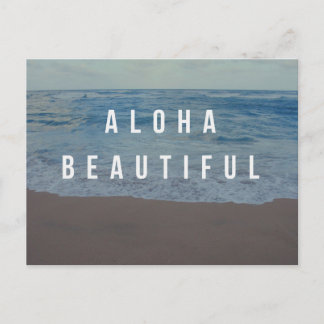 Cartão Postal do Dia de Praia Beachtiful Aloha