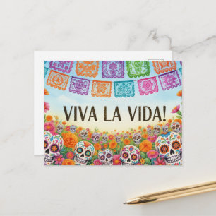 Cartão Postal do Dia dos Mortos Caveira de Açúcar