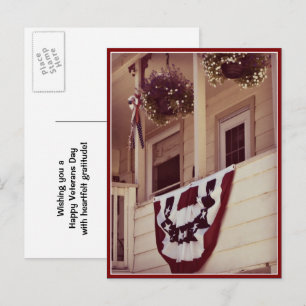 Cartão postal do Dia dos Veteranos da varanda patr