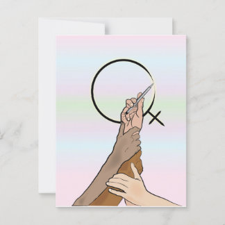 Cartão postal do Dia Internacional da Mulher