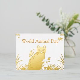 "Cartão postal do Dia Mundial dos Animais