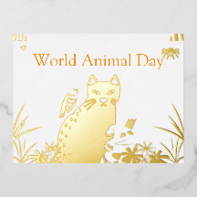 "Cartão postal do Dia Mundial dos Animais