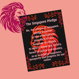 Cartão postal do Dia Nacional do Penhor de Singapu