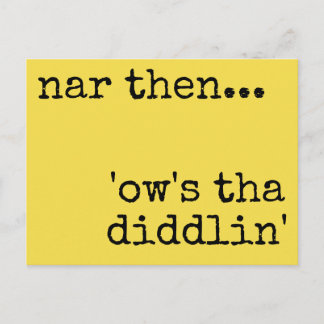 cartão postal do dialeto de Yorkshire