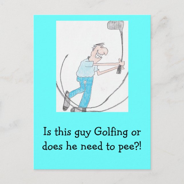 Cartão postal do dilema do golfe (Frente)
