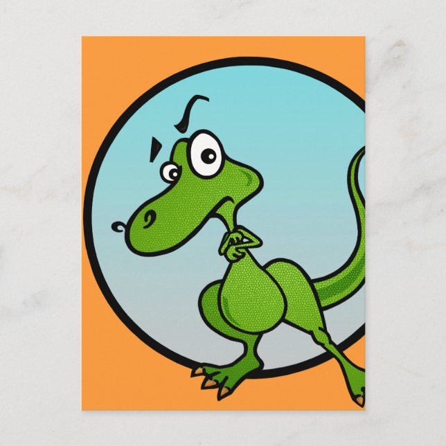 CARTÃO POSTAL DO DINOSSAUR ENGRAÇADO (Frente)