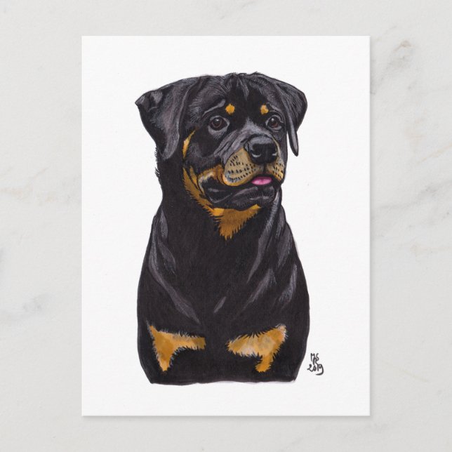 Cartão postal do Doggust 2019 Rotweiller (Frente)