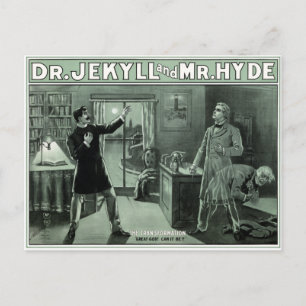 Cartão postal do Dr. Jekyll e do Sr. Hyde 1880