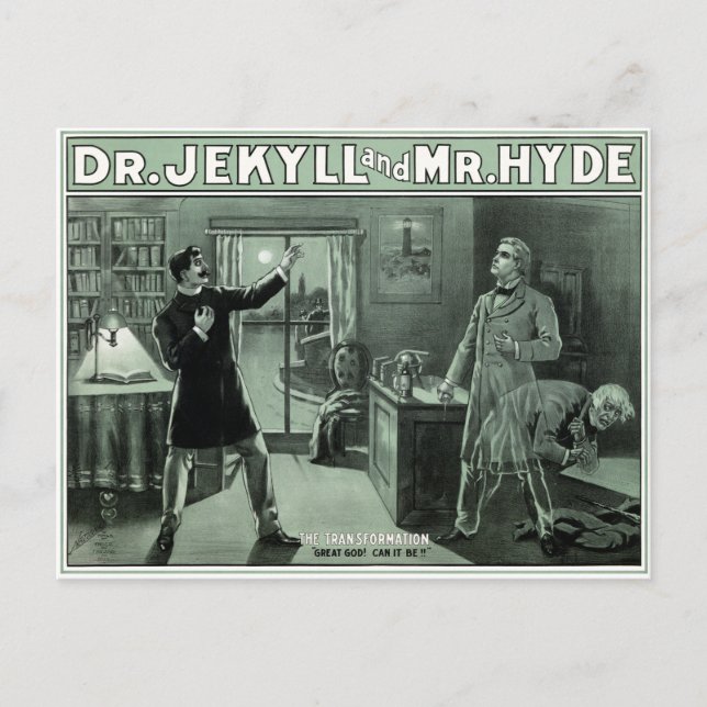 Cartão postal do Dr. Jekyll e do Sr. Hyde 1880 (Frente)