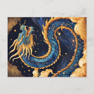 cartão postal do dragão chinês
