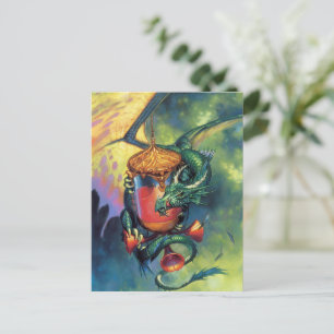 Cartão Postal do Dragão de Sangue Ilustração de