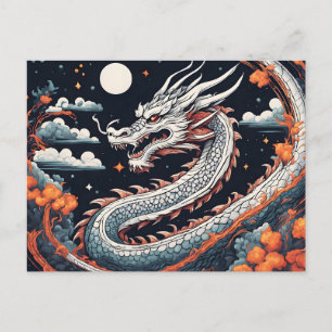 cartão postal do dragão noturno