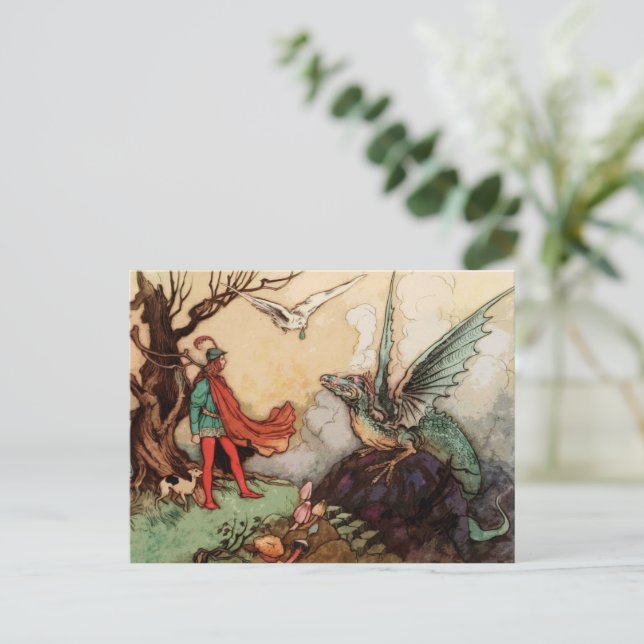 Cartão postal do Dragão Príncipe (Em pé/Frente)
