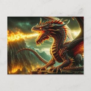 Cartão postal do Dragão que cospe Fogo