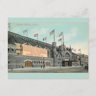 Cartão postal do edifício Coliseum Vintage Chicago
