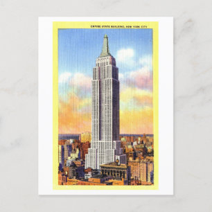 Cartão postal do edifício Empire State da Vintage