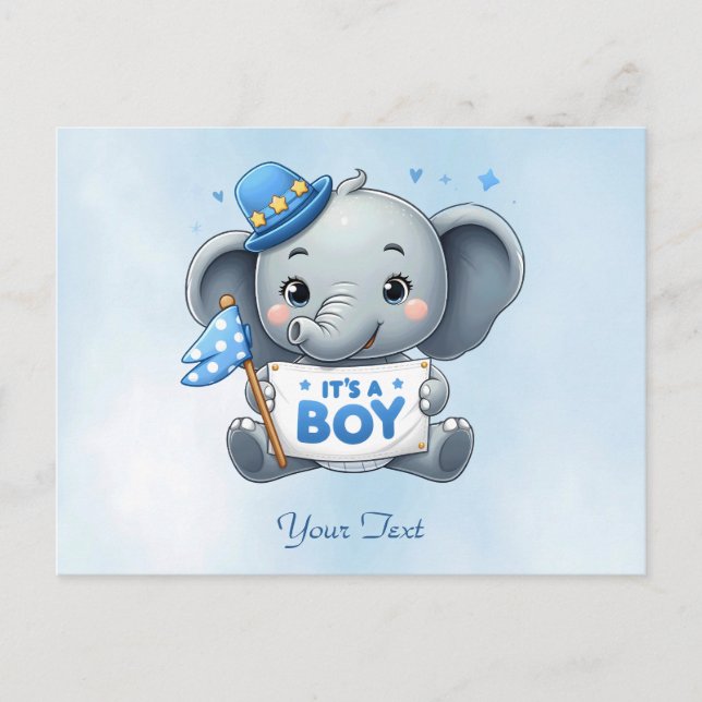 Cartão Postal do Elefante Azul (Frente)