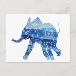 Cartão postal do elefante Mandala