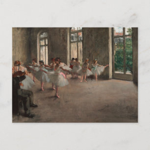 Cartão postal do ensaio de ballet de Edgar Degas