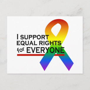 Cartão postal do Equal Rights Support, personaliza