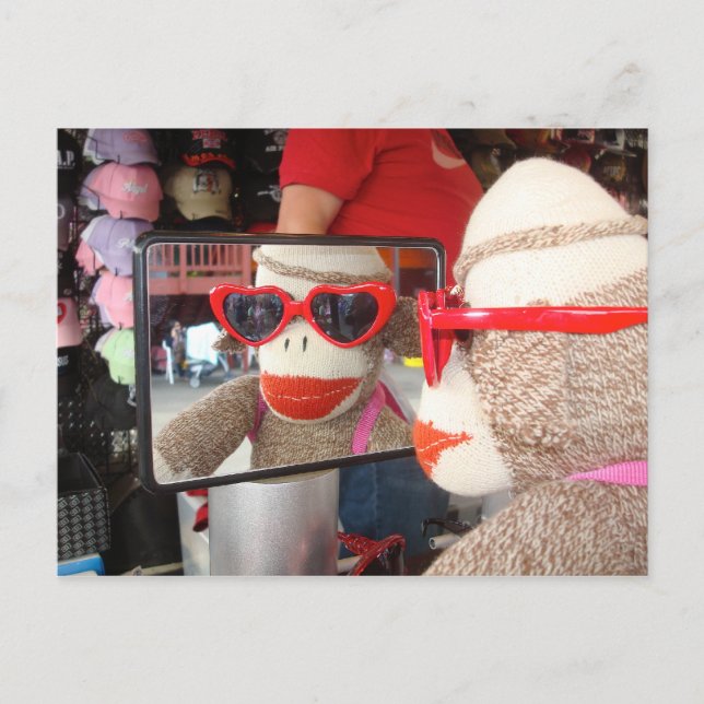 Cartão postal do Ernie o Macaco de Meia (Frente)