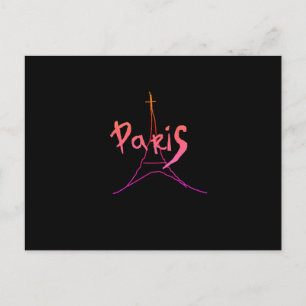 Cartão Postal do Esboço da Torre Eifel Paris Franç