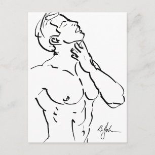 Cartão postal do esboço do torso