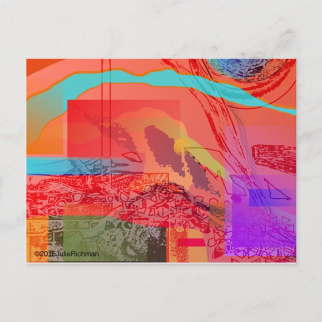 Cartão postal do Espaço Exterior do abstrato (Frente)