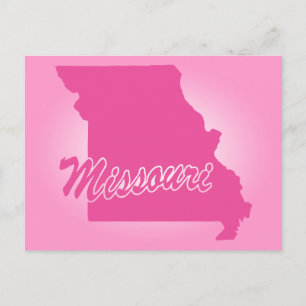 Cartão postal do estado rosa Missouri