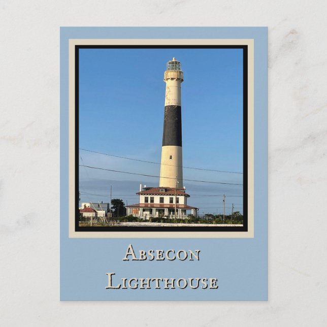 Cartão postal do Farol de Absecon  (Frente)