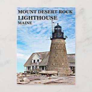 Cartão postal do Farol de Mount Desert Rock, Maine