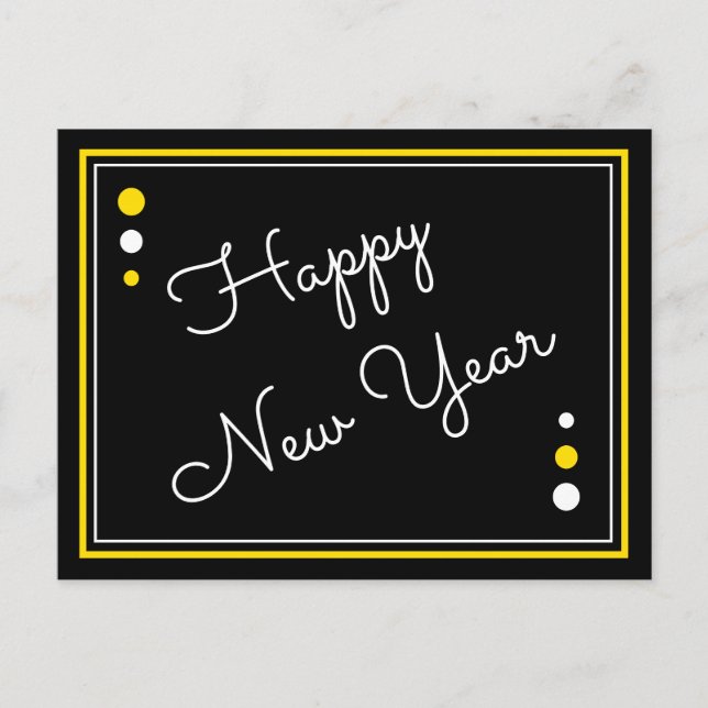 Cartão postal do feliz ano novo (Frente)